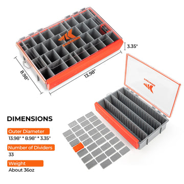 KastKing HyperSeal waterproof tackle box interior view highlights deep trays for organized gear.