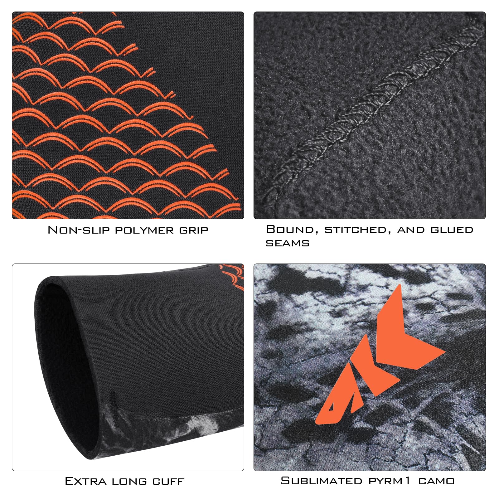 KastKing IceRiver gloves neoprene-flex palm remains pliable in extreme cold for comfortable handling