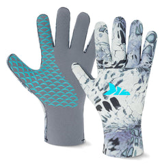 KastKing IceRiver gloves waterproof closeup highlighting durable bound seams and water resistance