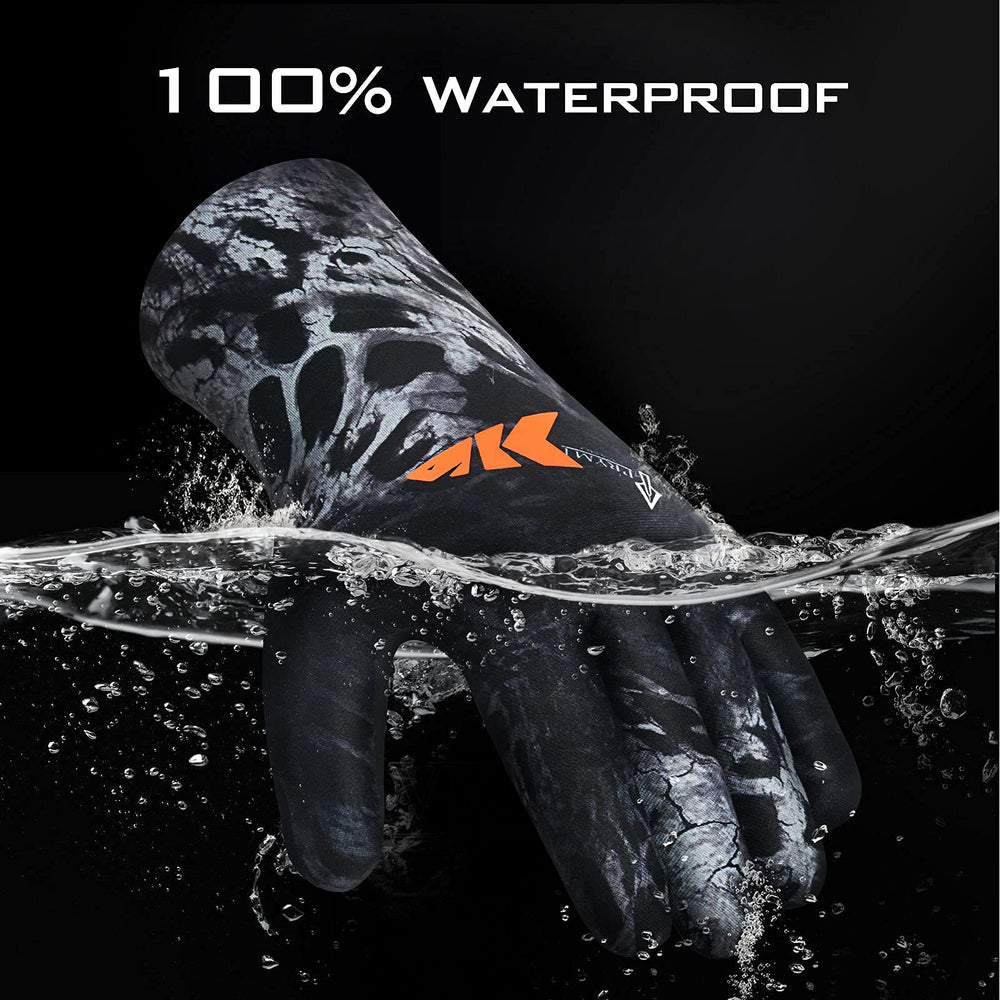 KastKing IceRiver gloves waterproof outer view shows reinforced seams for winter wear