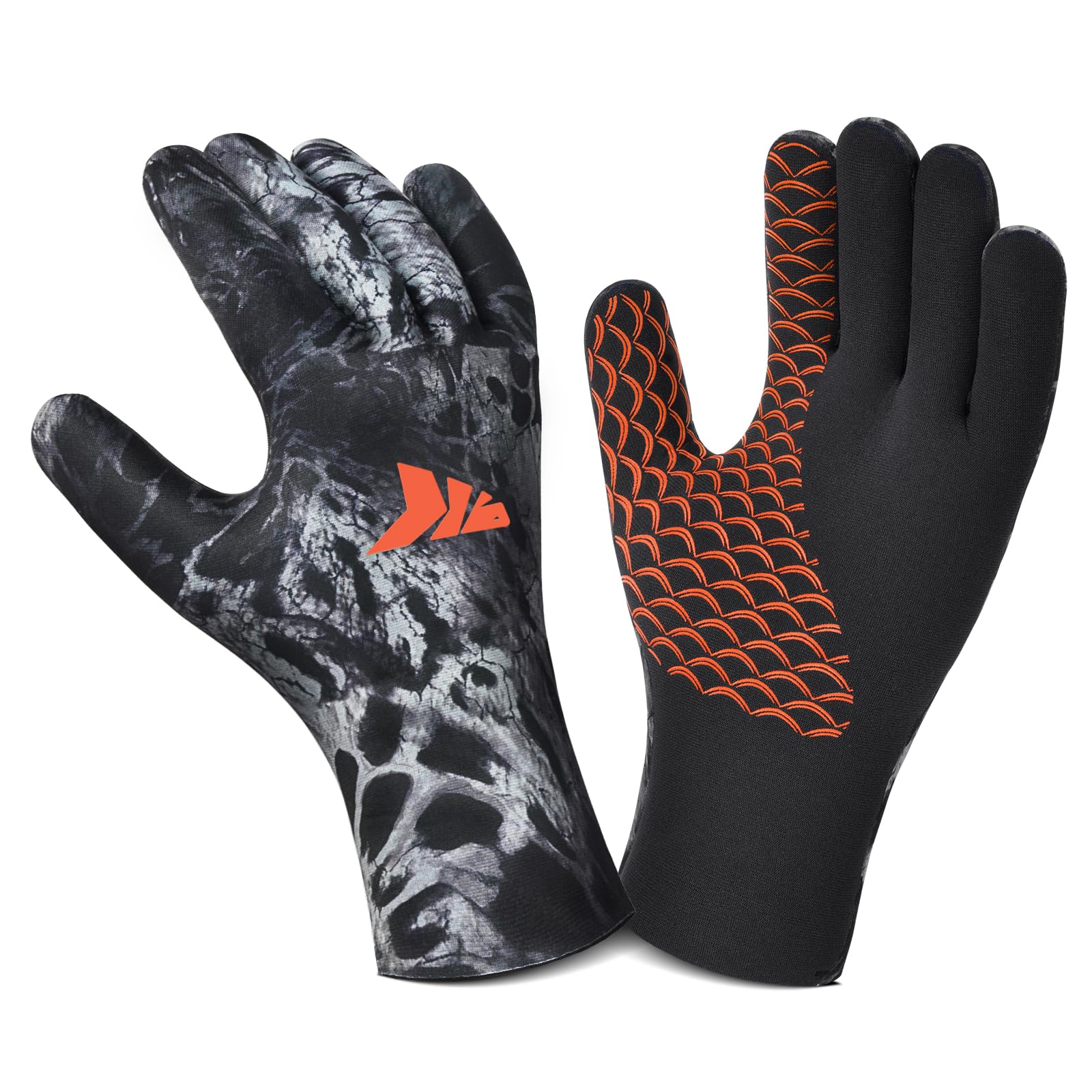 KastKing IceRiver gloves waterproof test showing dry hands in icy water.