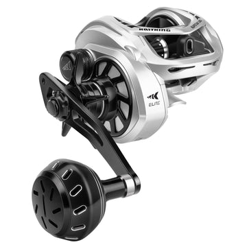 KastKing Kapstan Elite 300 reel in hand demonstrates sturdy build for big-water casting.