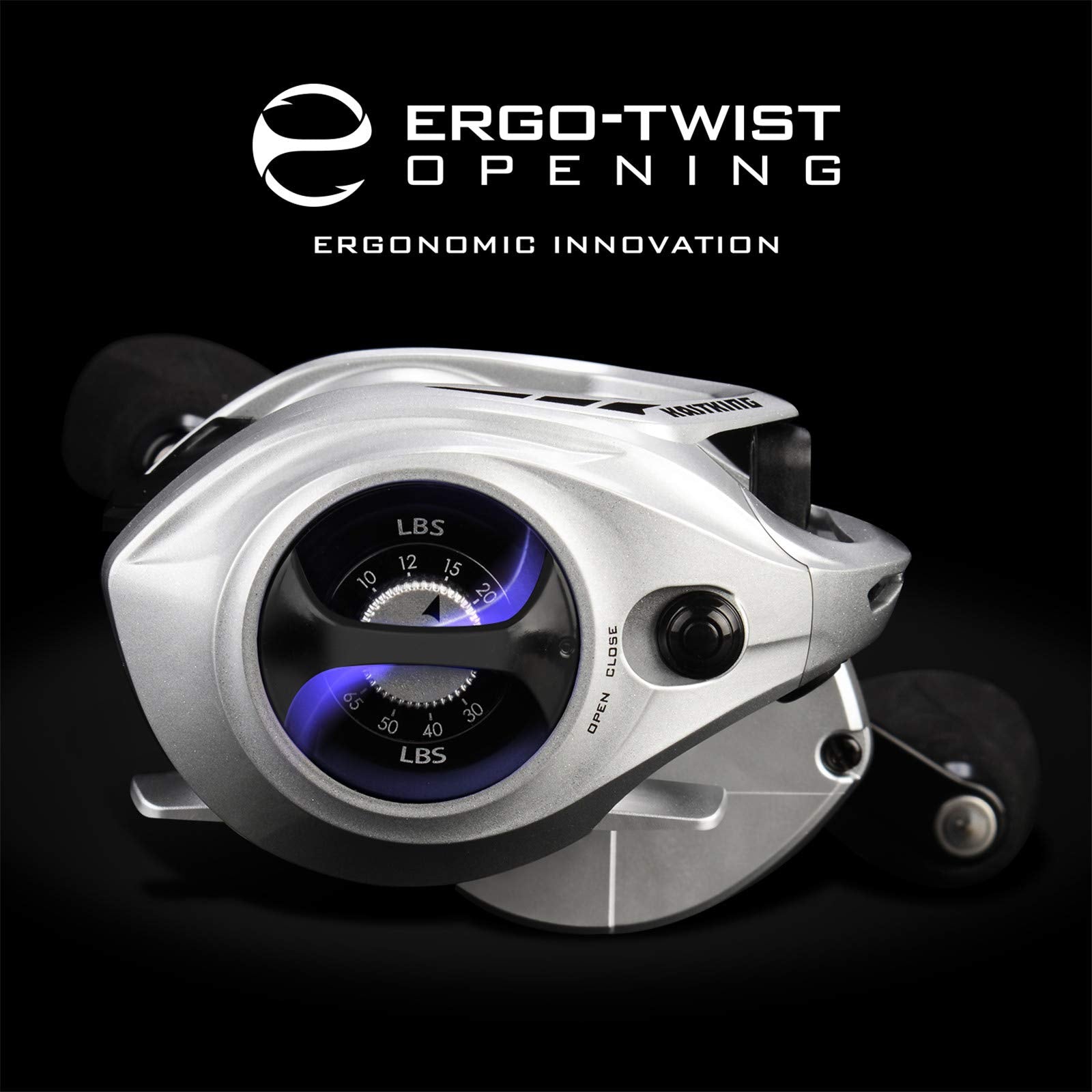 KastKing Kapstan Elite 300 spool area demonstrates braid-ready aluminum spool for braided line.