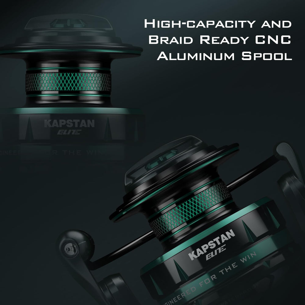 KastKing Kapstan Elite aluminum body with rotor and large knurled power knob