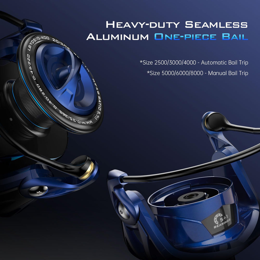 KastKing Kapstan 5000 CNC aluminum frame supports rugged saltwater use