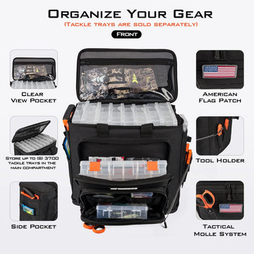 KastKing Karryall 8-tray storage demonstrates large-capacity organization on deck.