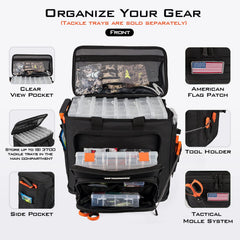 KastKing Karryall 8-tray storage demonstrates large-capacity organization on deck.