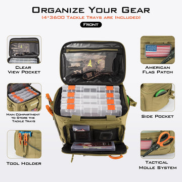 KastKing Karryall stores four 3600 trays for organized gear