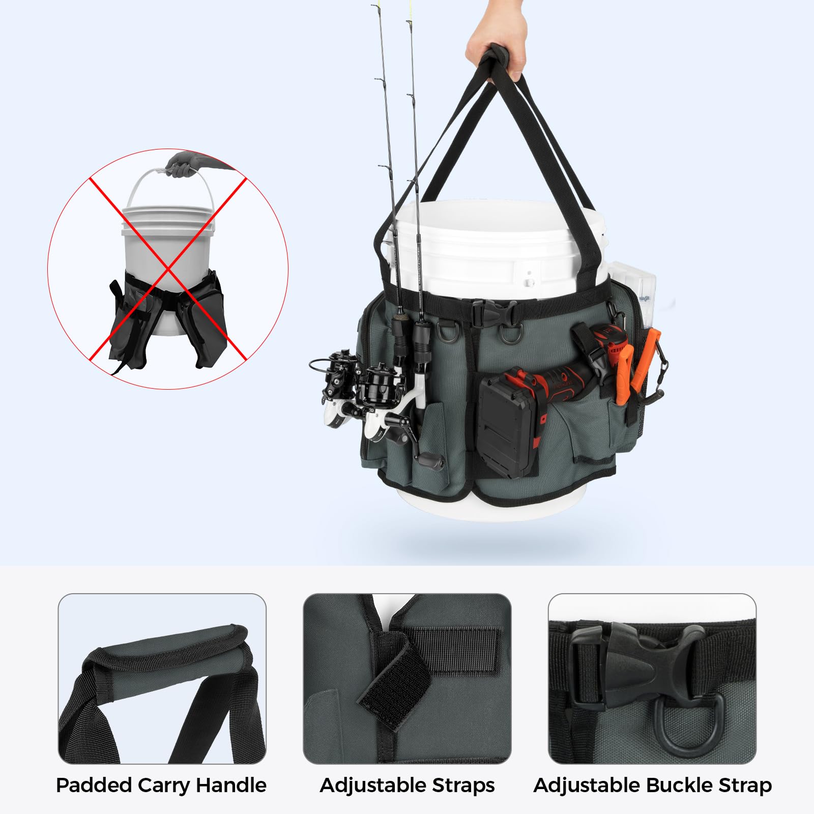 KastKing Karryall durable Oxford cloth withstands rugged fishing trips.