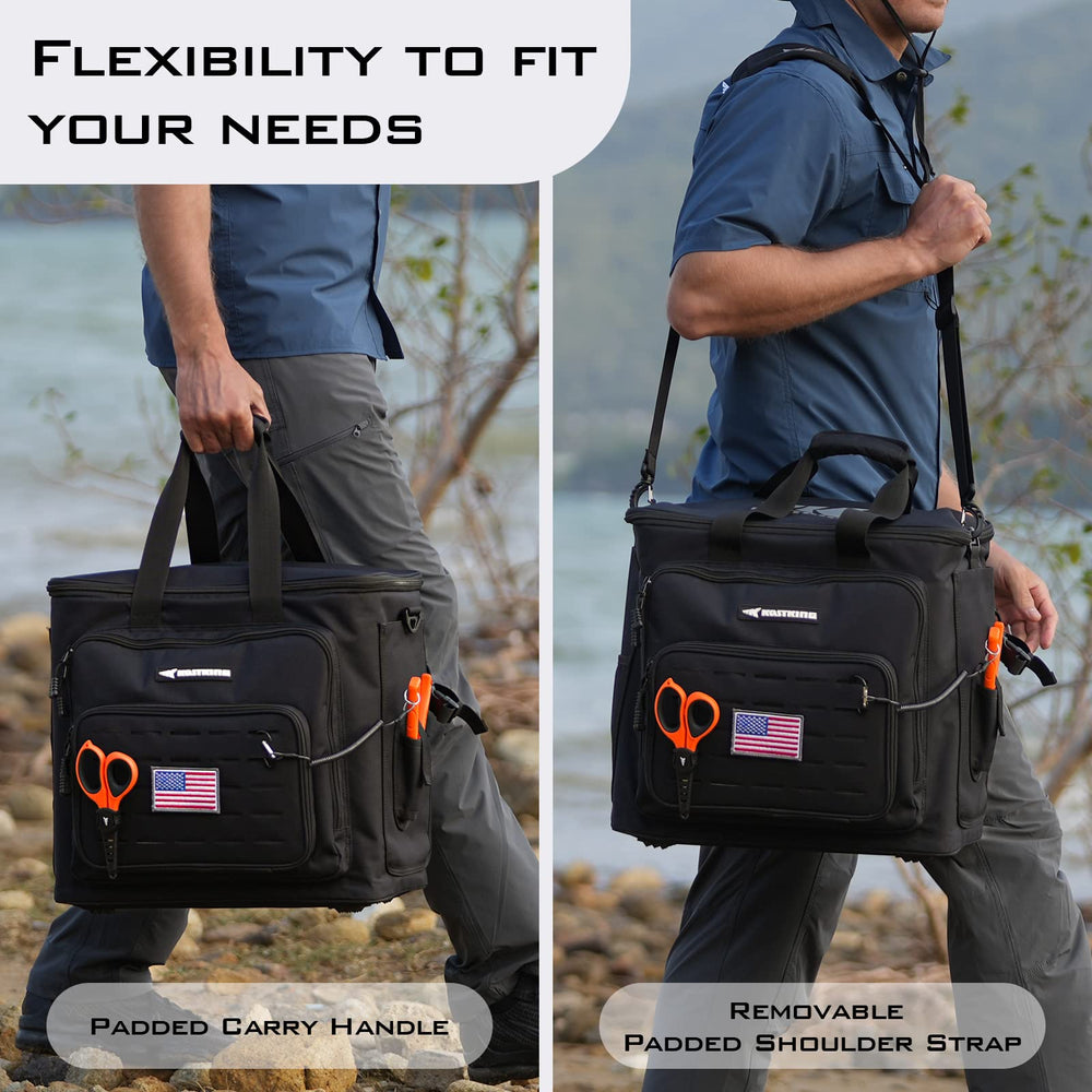 KastKing Karryall front dual pockets for quick access to gear.