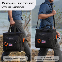 KastKing Karryall front dual pockets for quick access to gear.