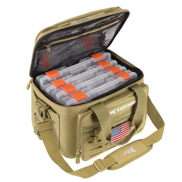 Interior view displaying four 3600 tackle trays