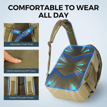 KastKing KarryAll KastMate padded shoulder straps distribute weight for all-day comfort