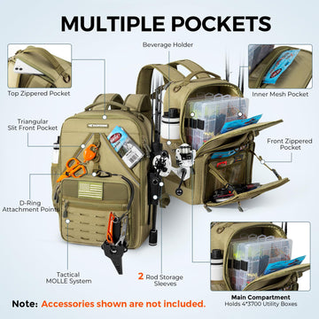 KastKing KarryAll KastMate top zippered pocket holds phone and essentials on the go