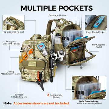 KastKing KarryAll KastMate water-resistant fabric protects gear from splashes.