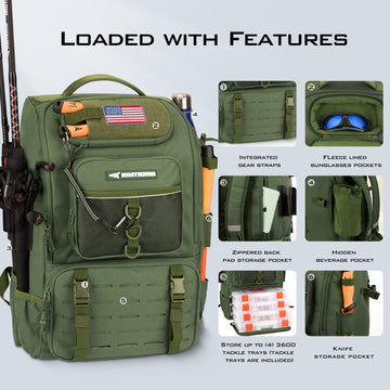 KastKing KarryAll main compartment with foldable partition for flexible storage