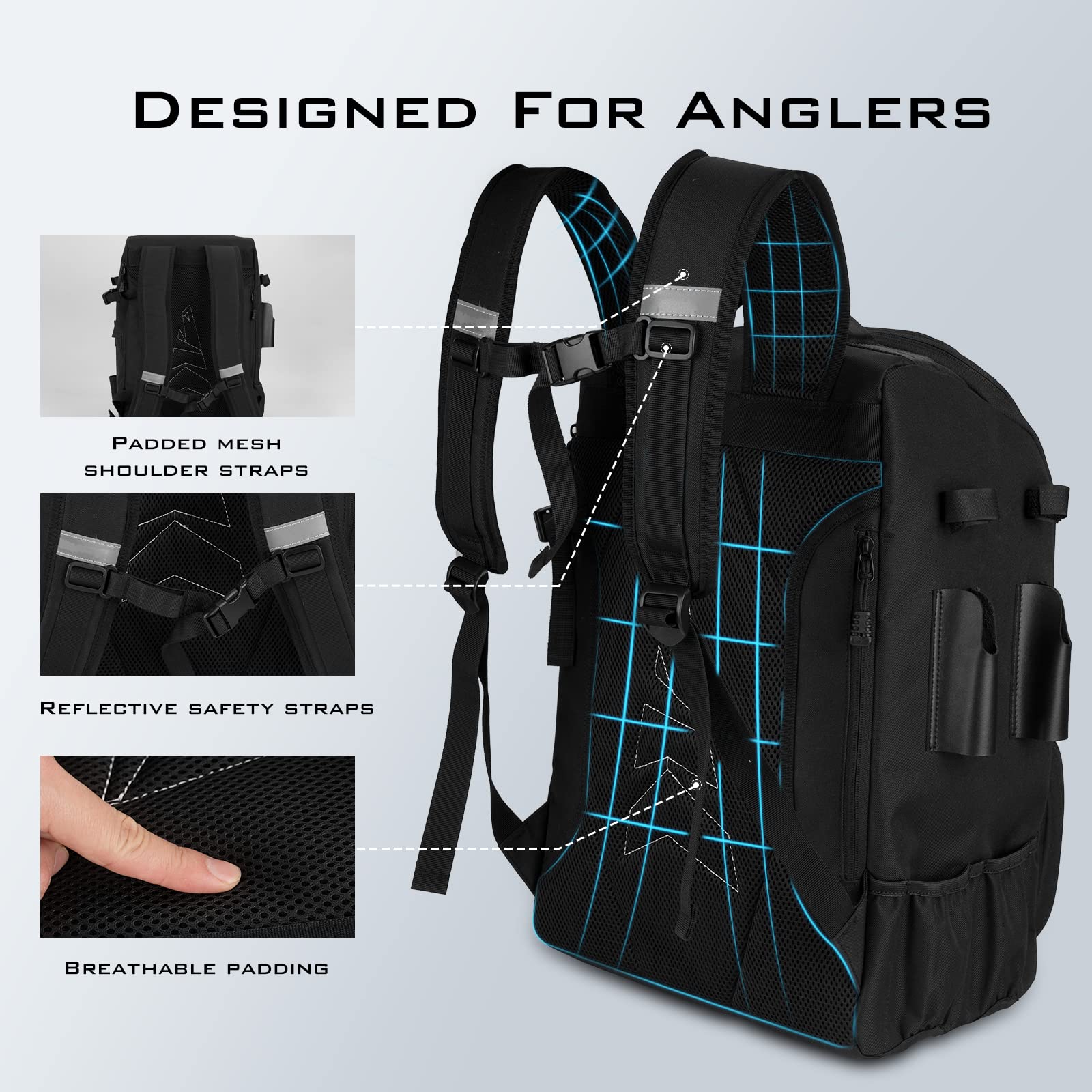 KastKing KarryAll includes 14 pockets for easy gear access