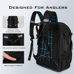 KastKing KarryAll includes 14 pockets for easy gear access