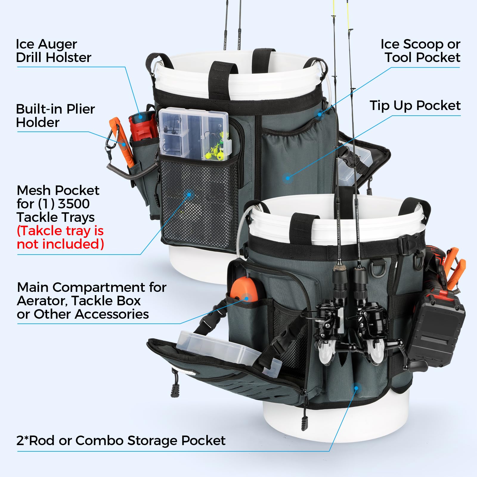 KastKing Karryall rod holder keeps rods secure during transport.