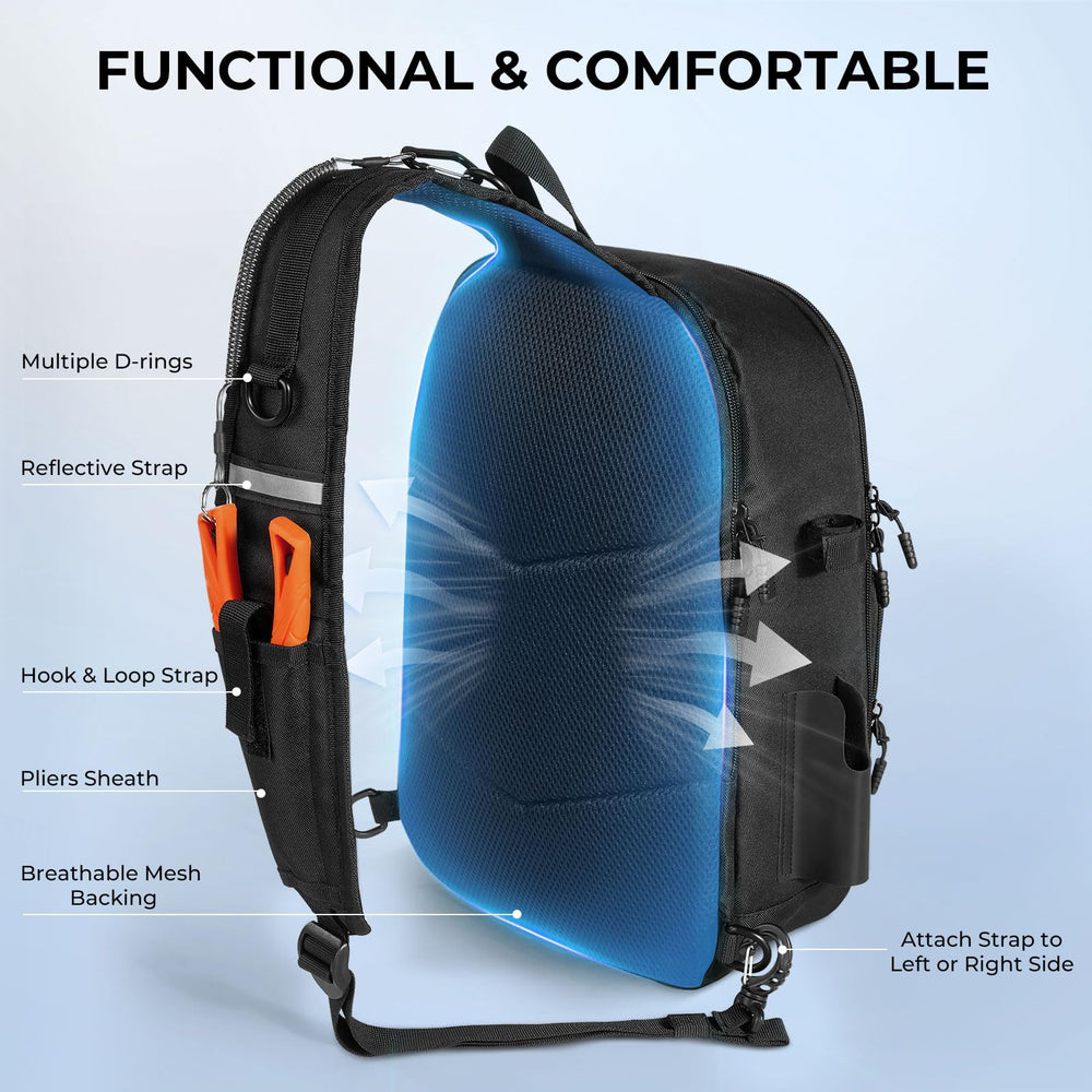 Dedicated gear pocket and organizational pockets inside KastKing Karryall