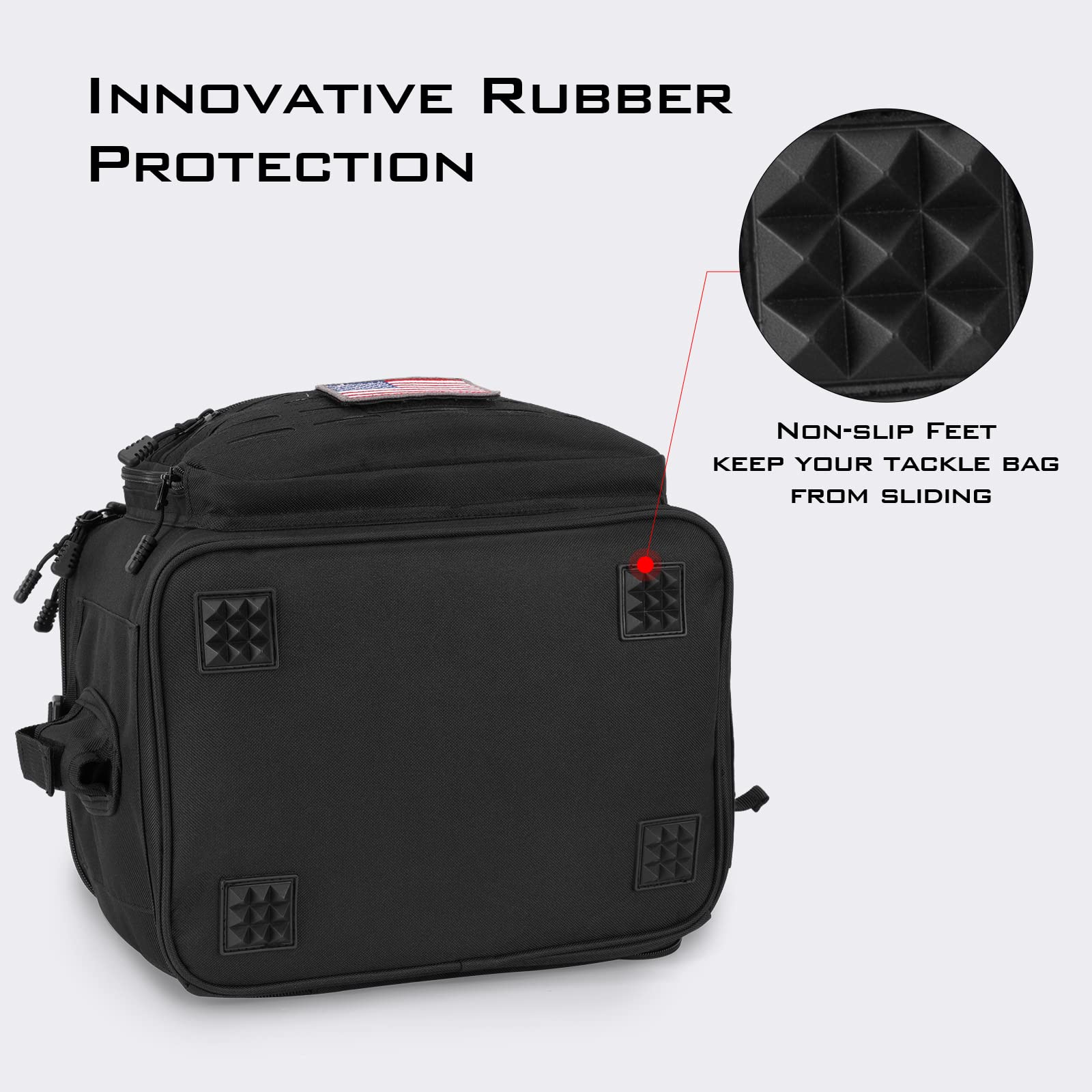 Includes 4x3600 tackle trays with the bag