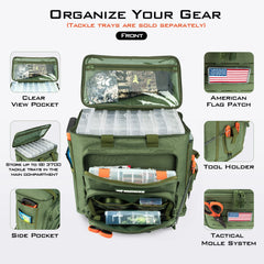 KastKing Karryall back mesh pocket for quick-access gear on fishing trips.