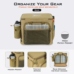 KastKing Karryall front dual-zip pockets for organized lures and rigs