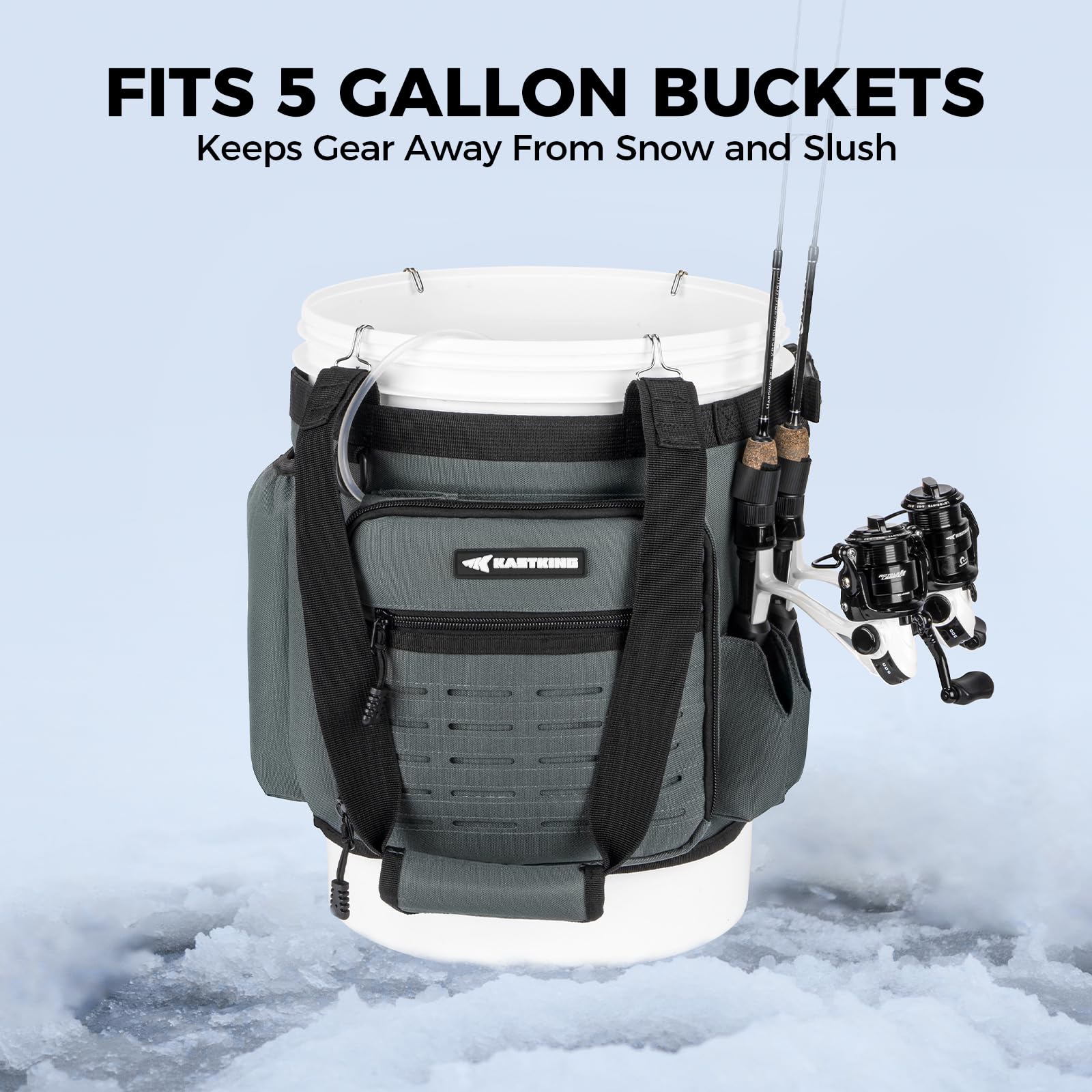 KastKing Karryall water-resistant coating protects gear in damp conditions.