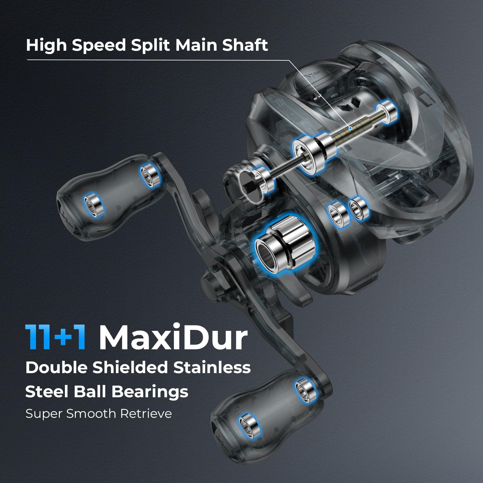 KastKing Kestrel ball bearings interior showcasing smooth retrieval
