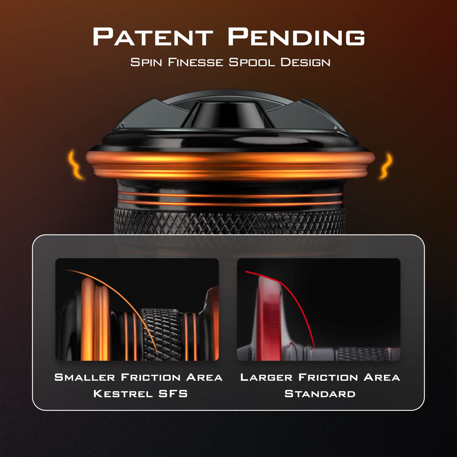 KastKing Kestrel braid-ready spool supports braided line setups.