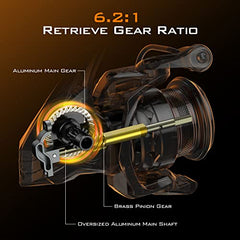 Side view of KastKing Kestrel 1000 SFS carbon spinning reel