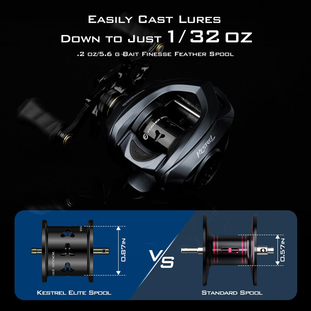KastKing Kestrel Elite external brake dial for on-the-fly tuning.