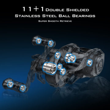 KastKing Kestrel Elite LFTV line guide reduces line friction.