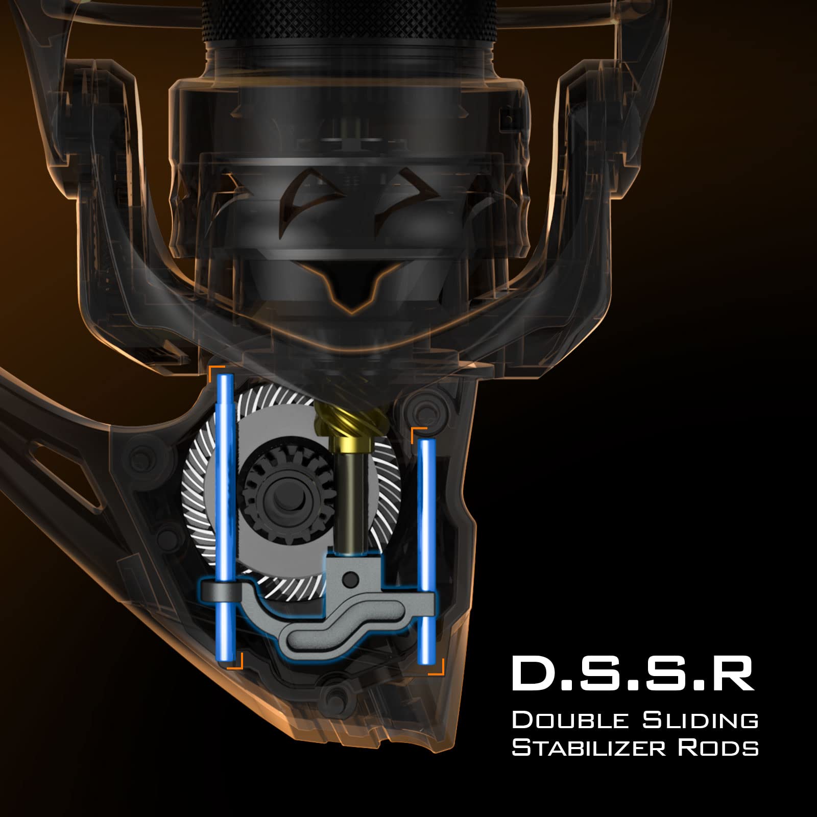 KastKing Kestrel main gear with brass pinion ensures durable performance.