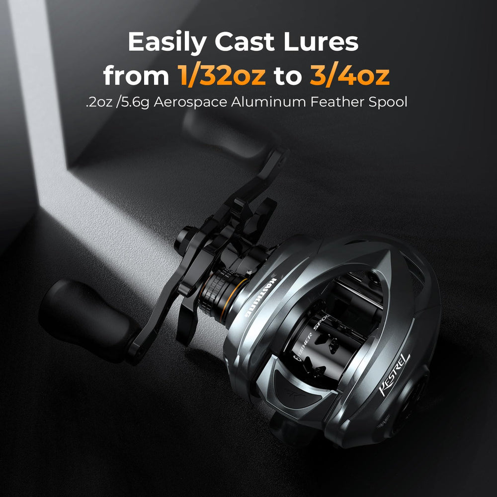 KastKing Kestrel palm-perfect design 37.5mm for all-day comfortable fishing