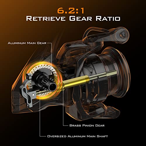 KastKing Kestrel reel side profile showing slim carbon frame for reduced fatigue.