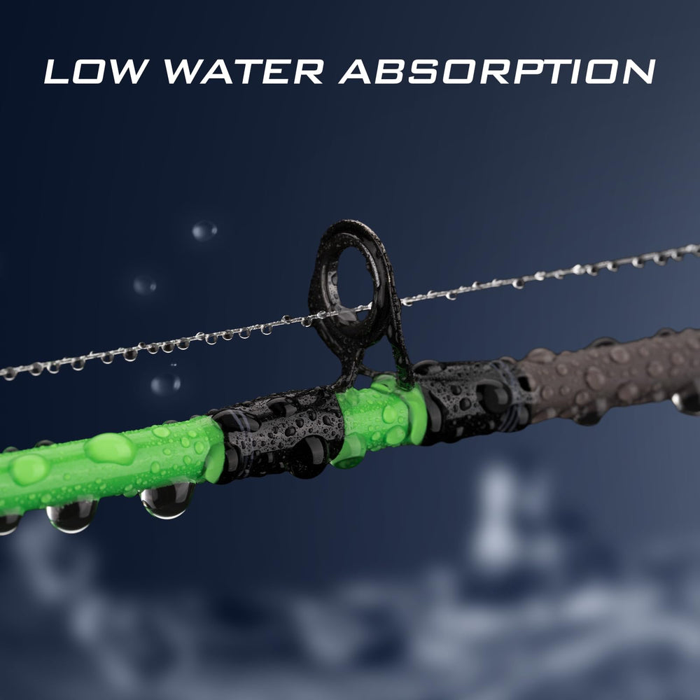 KastKing Kovert leader demonstrates high abrasion resistance against toothy fish and rocky structure.