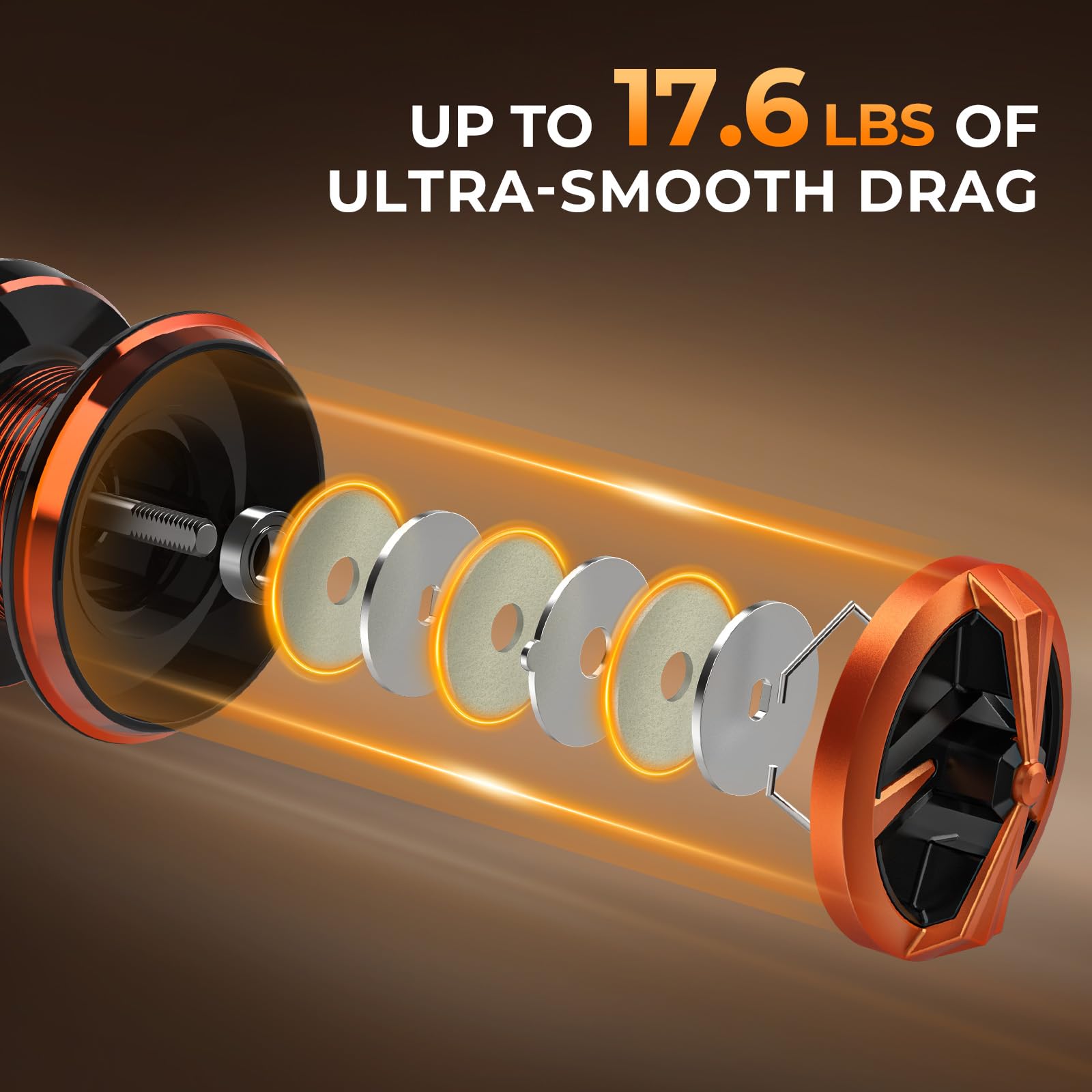 KastKing Lethal Blaze guide frames with titanium oxide rings reduce friction for longer casts.