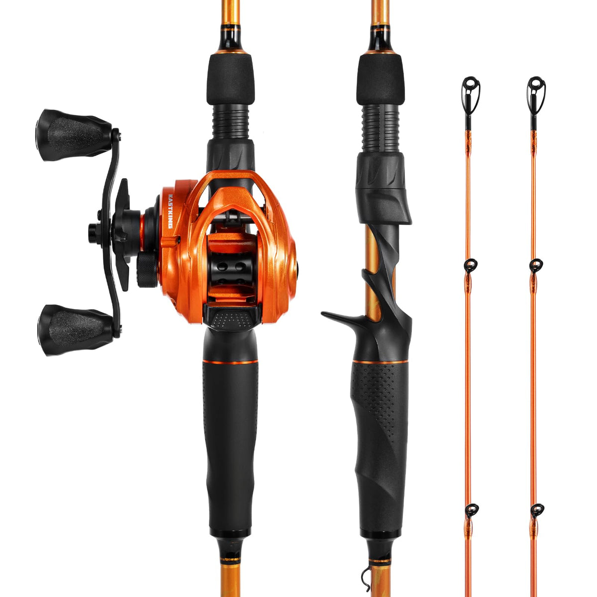 KastKing Lethal Blaze twin-tip rod graphite blank close-up highlighting crisp bite detection