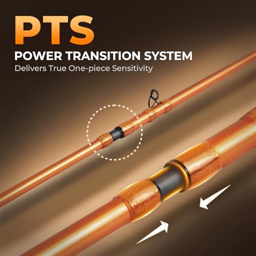 KastKing Lethal Blaze two-piece rod segments joined, travel-friendly setup
