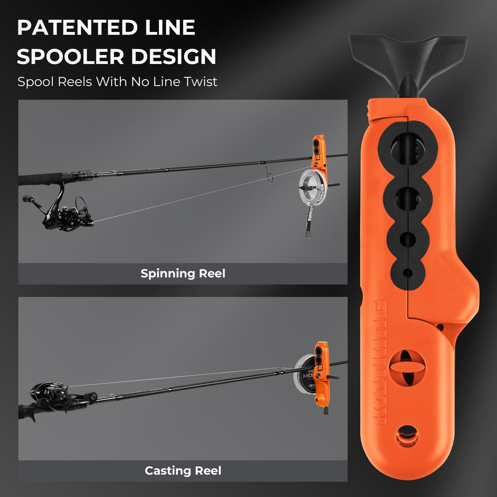 KastKing Line Gobbler line removal tool attached to drill