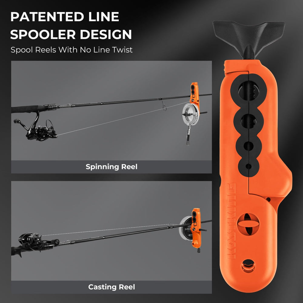 KastKing Line Gobbler line removal tool attached to drill