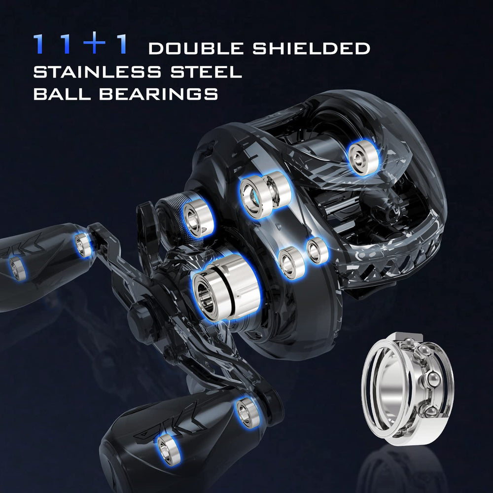 KastKing MegaJaws Elite 7075 DigiCut gear close-up boosts efficiency