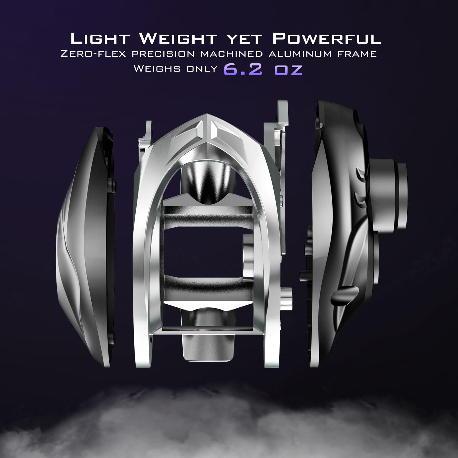 KastKing MegaJaws Elite AMB-bearing system conveys smooth casts and reliable spool control.