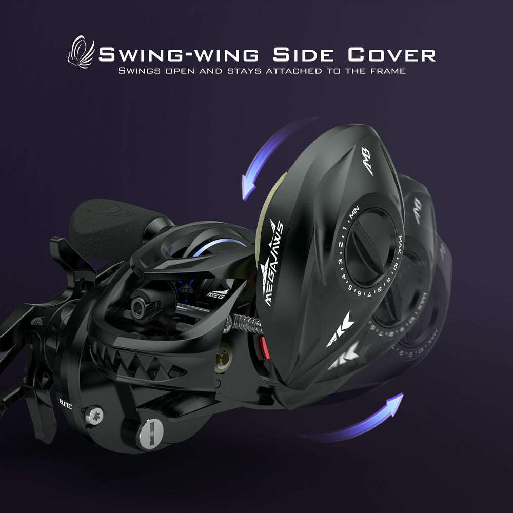 KastKing MegaJaws Elite LFTV line guide demonstrates reduced friction for distance casting.