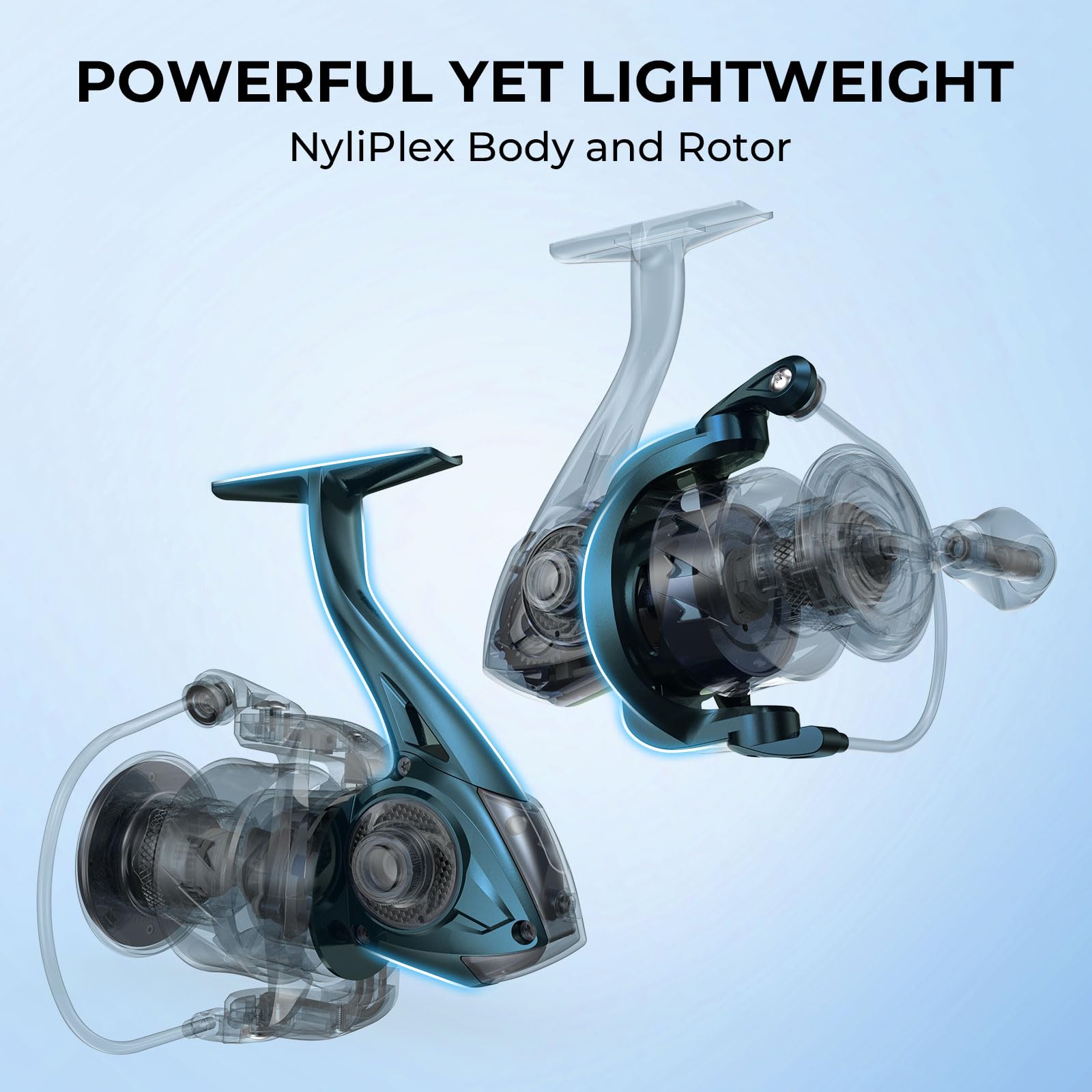 KastKing MegaJaws 10+1 bearings image conveys smooth casting and effortless retrieves.