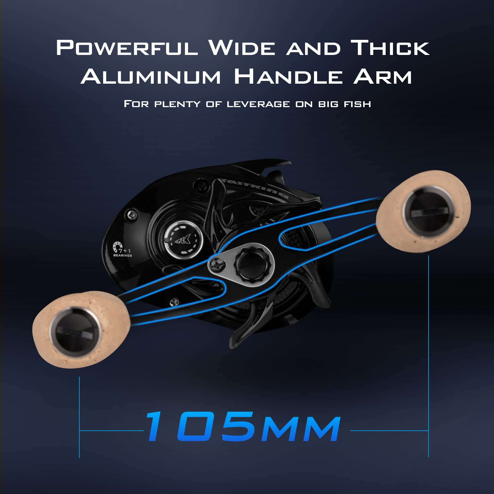 KastKing Megatron 200 graphite-frame conveys lightweight durability in tough conditions