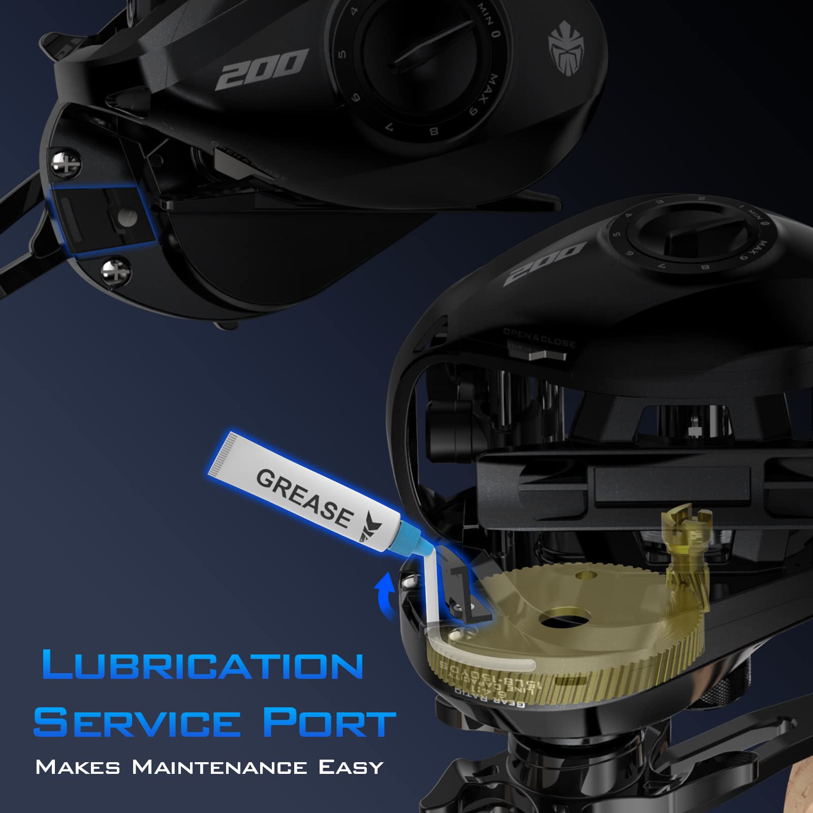 KastKing Megatron 200 in-use image illustrates powerful balance for big-swimbait setups