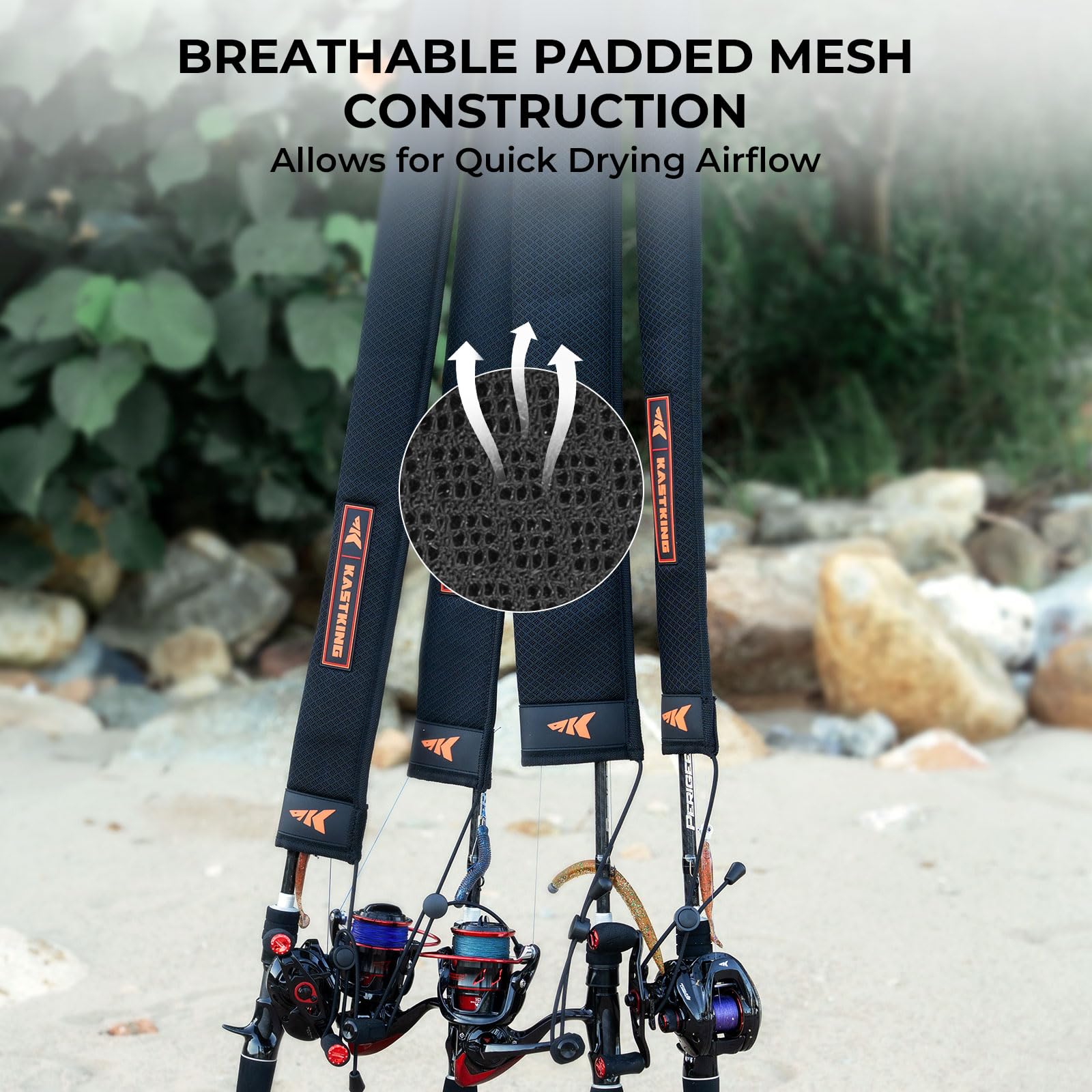 KastKing MeshGuard durable edges highlight reinforced opening and tip cap