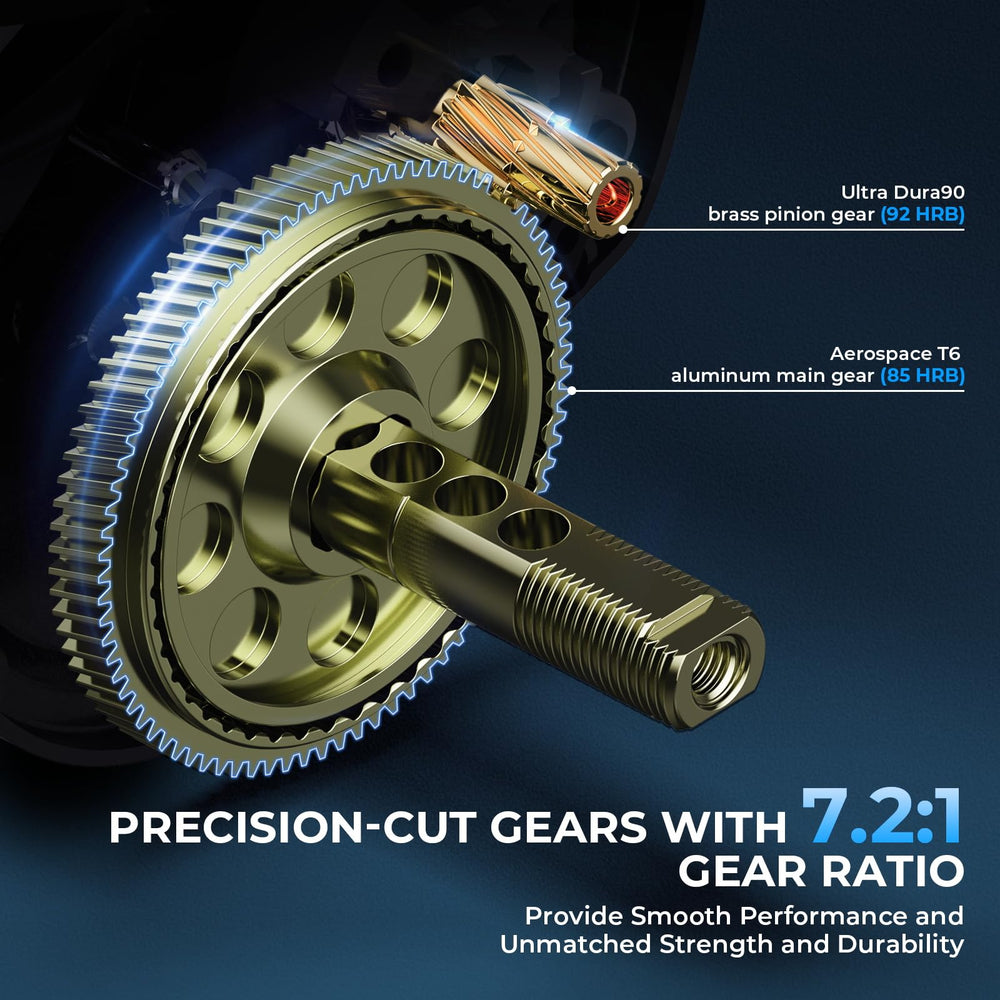 7.2:1 gear ratio label on the Mg-Ti Elite